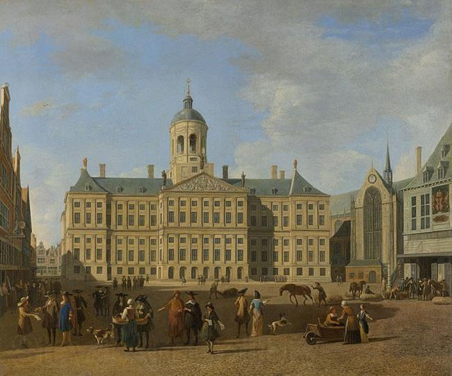 BERCKHEYDE, Gerrit Adriaensz. The town hall on the Dam, Amsterdam Spain oil painting art